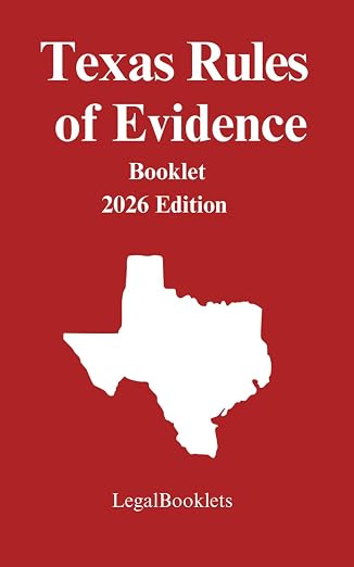 Texas Rules of Evidence (2026 Edition) booklet cover